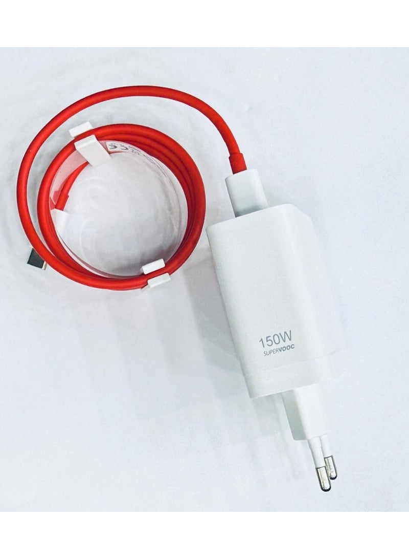 OnePlus One 150W Super Fast Wall Charger Block Compatible for Supervooc Oneplus One Plus 15 15R 13 12 13R 12R 11 10T 10R Nord CE4 3 4 Pad Open PD 65W MacBook Laptop 3.3ft USB C to C Cable (EU White) - Image 5